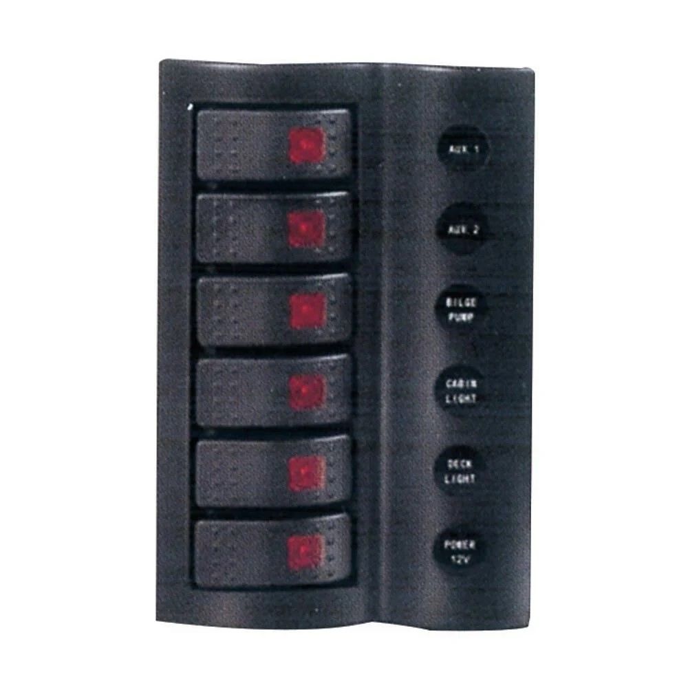 BFY OTOMATİK SİGORTALI VE IŞIKLI 6 ANAHTARLI SWITCH PANEL BS6