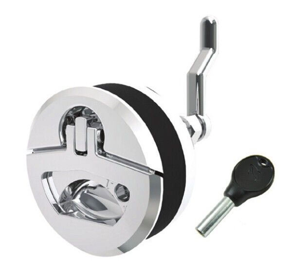 KROM KİLİTLİ YUVARLAK MOTOR KAPAĞI KULBU