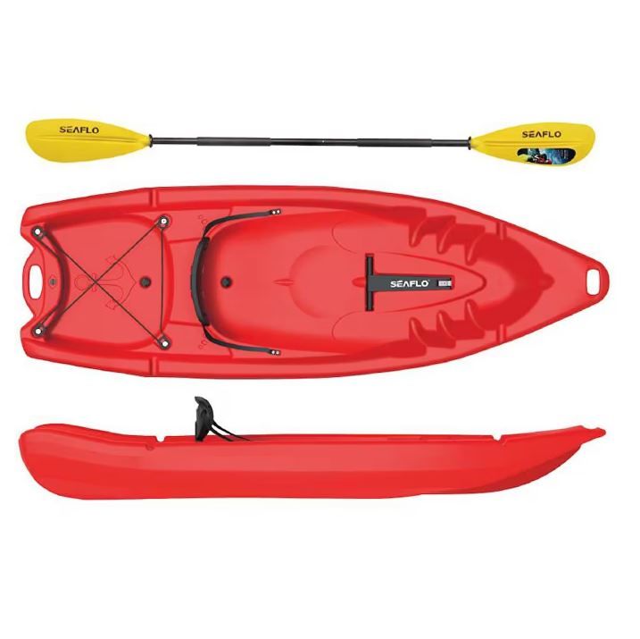 SEAFLO TEK KİŞİLİK YETİŞKİN KANO KIRMIZI - MAVİ - TURUNCU