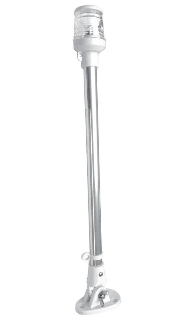 KROM LED IŞIKLI BAYRAK DİREĞİ 12V 48CM BEYAZ