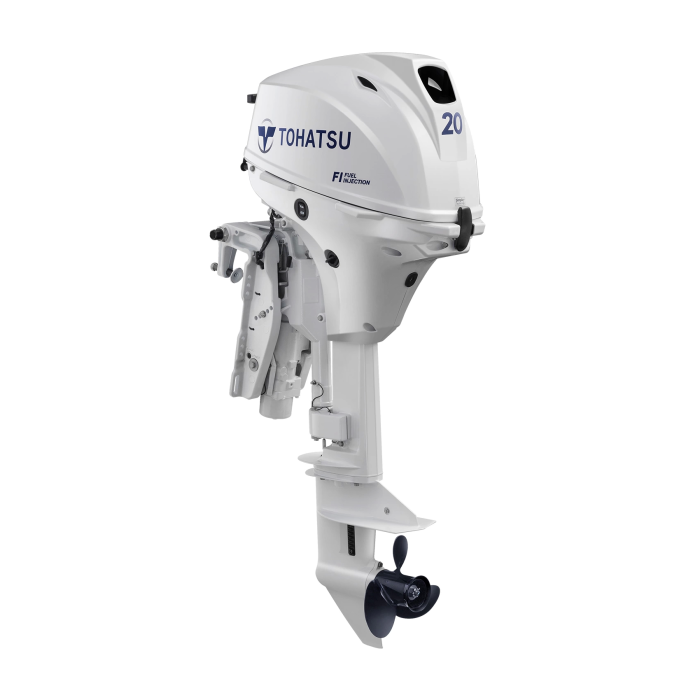 TOHATSU MFS 20 HP EW L DENİZ MOTORU-UZUN ŞAFT,MANUEL,EFI